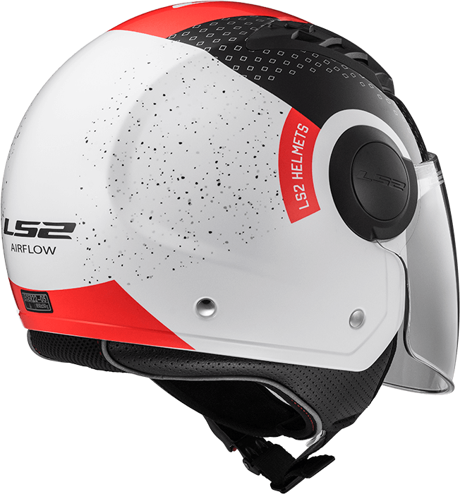 Мотошолом LS2 OF562 Airflow Condor White Black Red