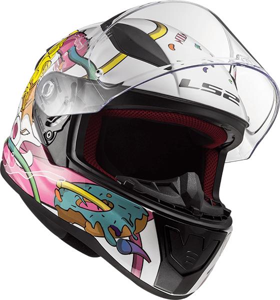 Шолом LS2 FF353J Rapid Mini Crazy Pop White Pink