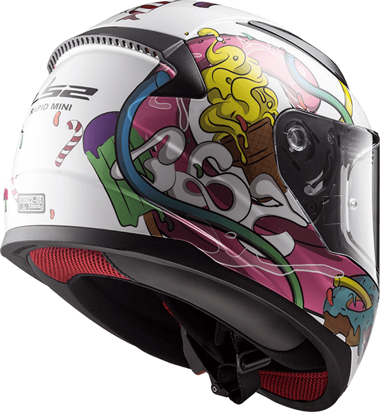 Шолом LS2 FF353J Rapid Mini Crazy Pop White Pink