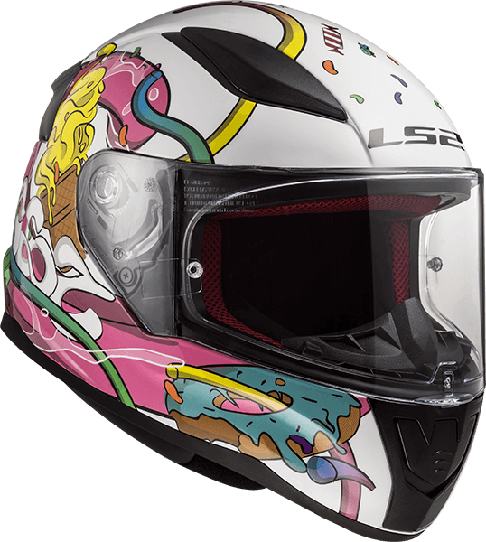 Шолом LS2 FF353J Rapid Mini Crazy Pop White Pink