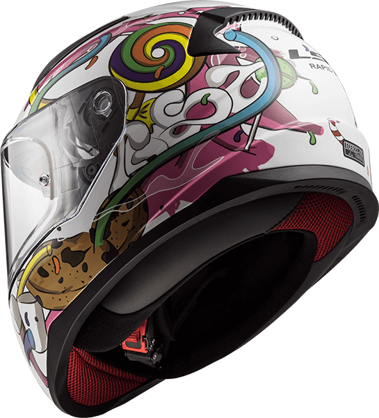 Шолом LS2 FF353J Rapid Mini Crazy Pop White Pink