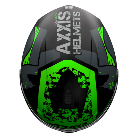 Мотошолом AXXIS DRAKEN S Cosa Nostra B6 Gloss Green