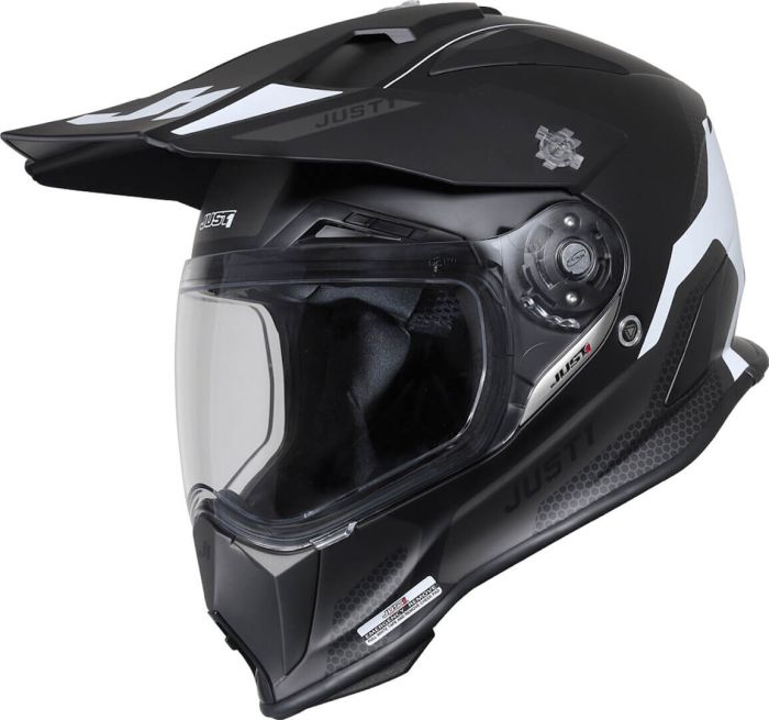 Мотошолом Just1 J14-F Elite White Black