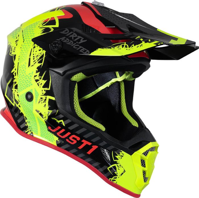 Мотошолом Just1 J38 Mask Fluo Yellow Red Black