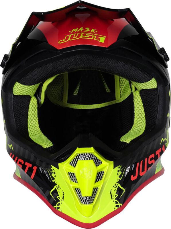 Мотошолом Just1 J38 Mask Fluo Yellow Red Black