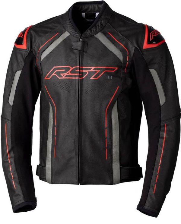 Куртка RST S1 Leather Jacket Men - Black/Grey/Red