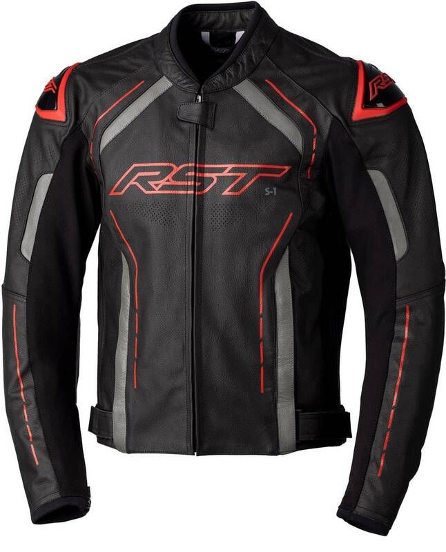 Куртка RST S1 Leather Jacket Men - Black/Grey/Red