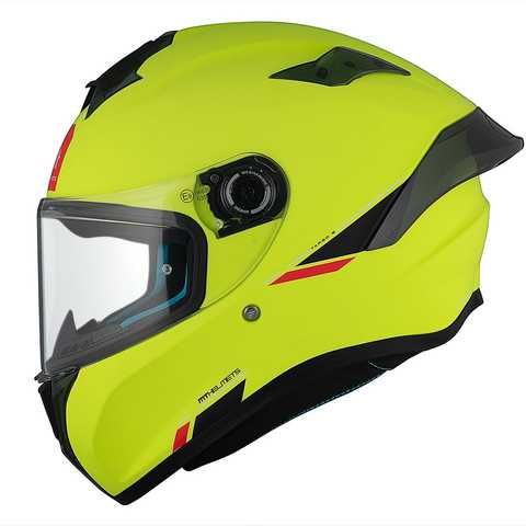 Мотошолом MT Targo S Solid A3 Matt Yellow ECE2206