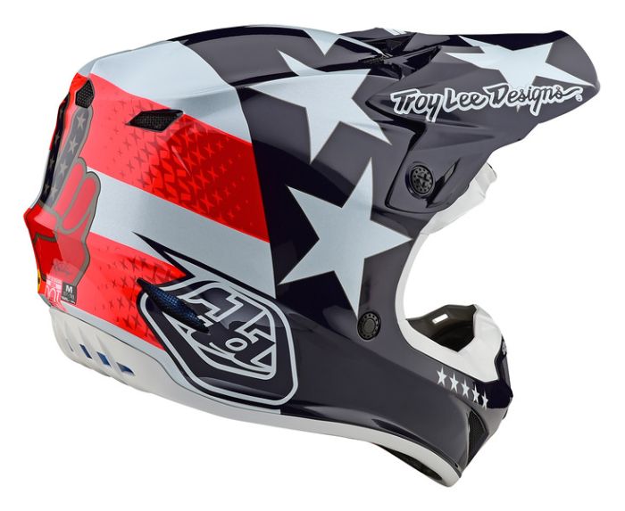Мотошолом TLD SE4 POLYACRYLITE [FREEDOM RED / WHITE]