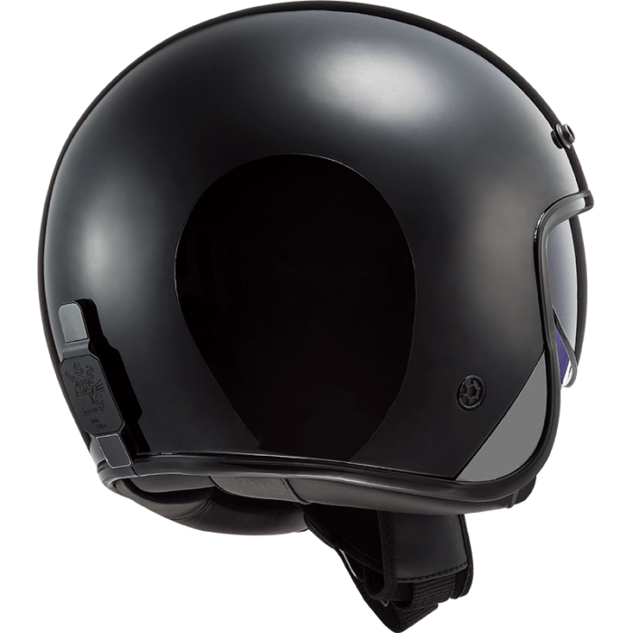 Мотошолом LS2 OF601 Bob Solid Gloss Black
