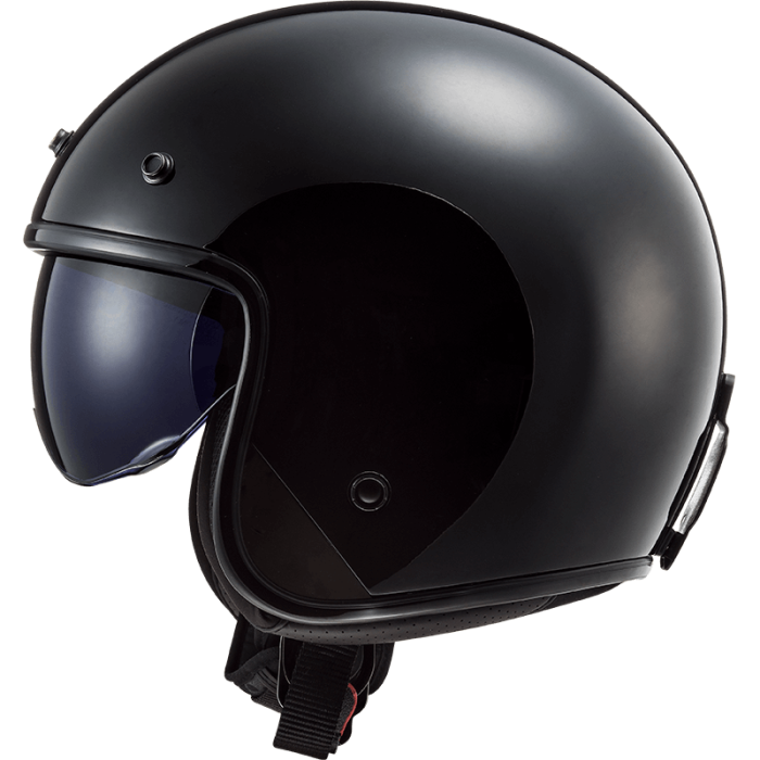 Мотошолом LS2 OF601 Bob Solid Gloss Black