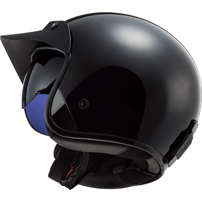 Мотошолом LS2 OF601 Bob Solid Gloss Black
