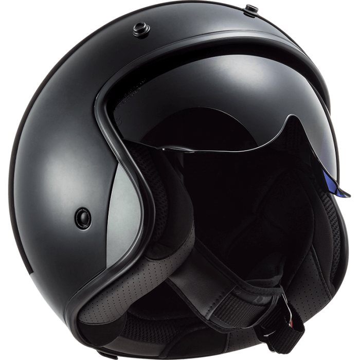 Мотошолом LS2 OF601 Bob Solid Gloss Black