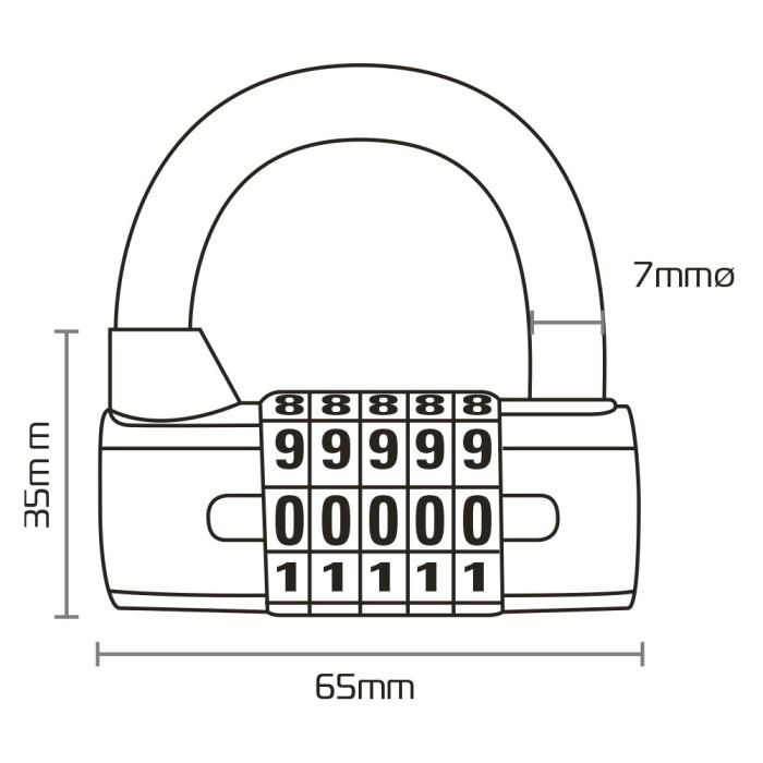 Замок Oxford 5-digit combination padlock