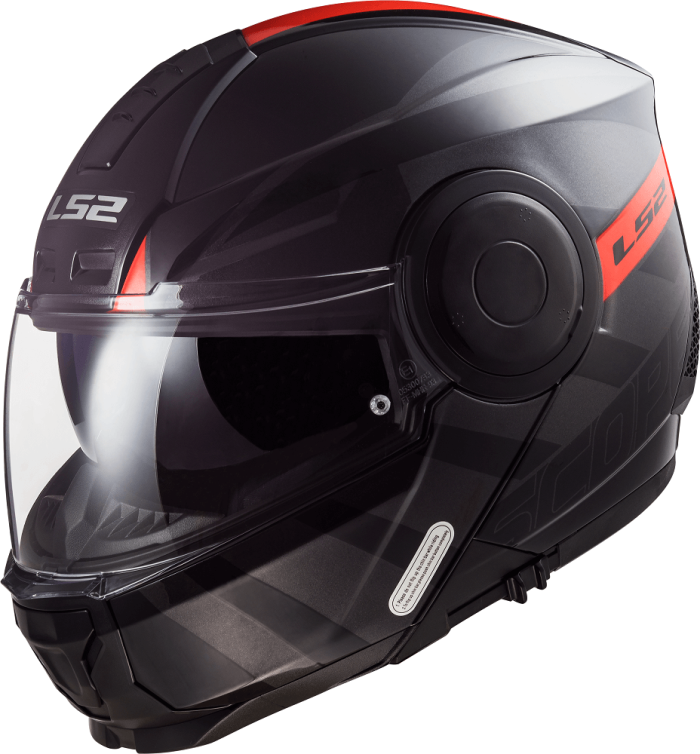Мотошолом LS2 FF902 Scope Hamr Gloss Black Titanium Red