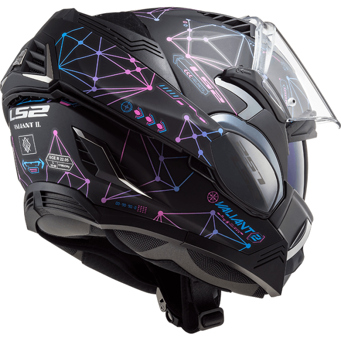 Мотошолом LS2 FF900 Valiant 2 Stellar Matt Black Blue