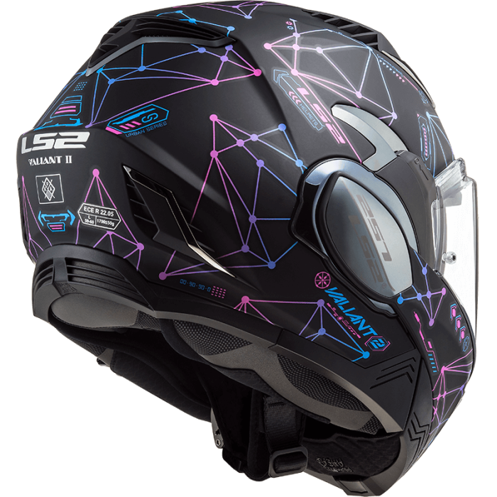 Мотошолом LS2 FF900 Valiant 2 Stellar Matt Black Blue