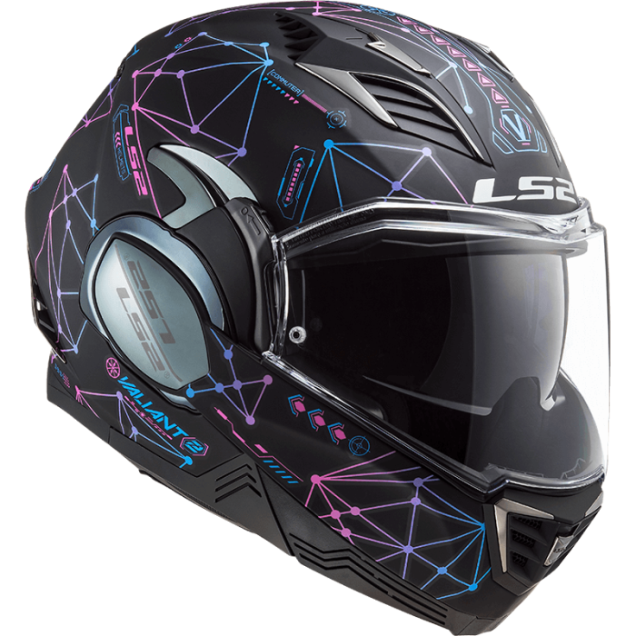 Мотошолом LS2 FF900 Valiant 2 Stellar Matt Black Blue
