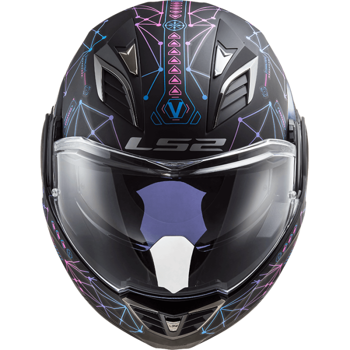 Мотошолом LS2 FF900 Valiant 2 Stellar Matt Black Blue