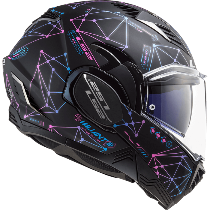 Мотошолом LS2 FF900 Valiant 2 Stellar Matt Black Blue