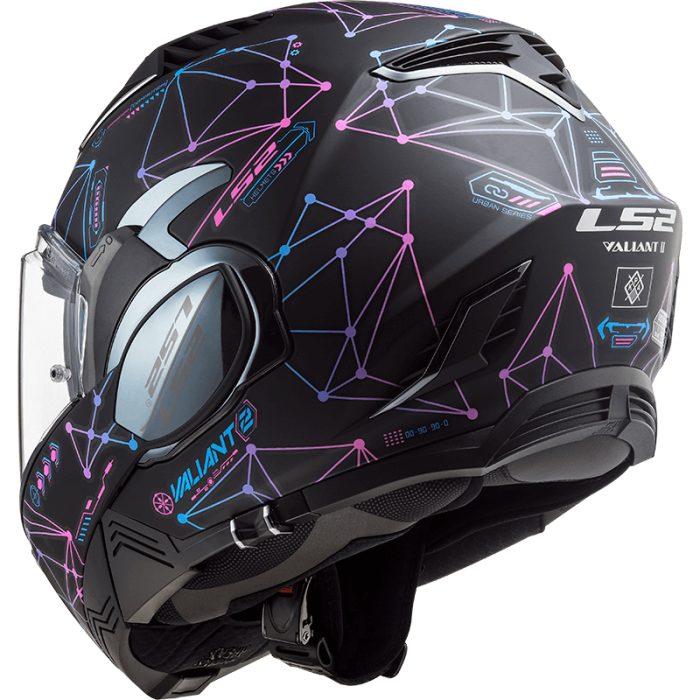 Мотошолом LS2 FF900 Valiant 2 Stellar Matt Black Blue
