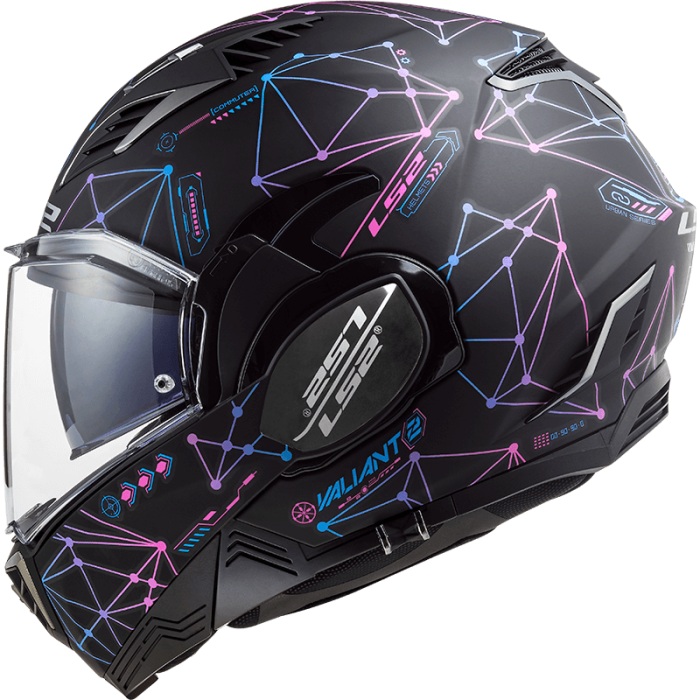 Мотошолом LS2 FF900 Valiant 2 Stellar Matt Black Blue