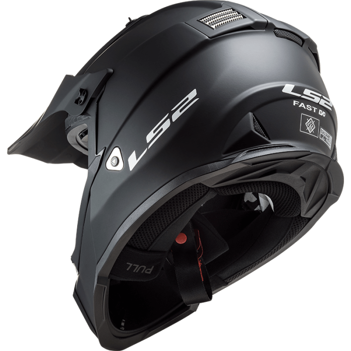 Мотошолом LS2 MX437 Fast Evo Matt Black