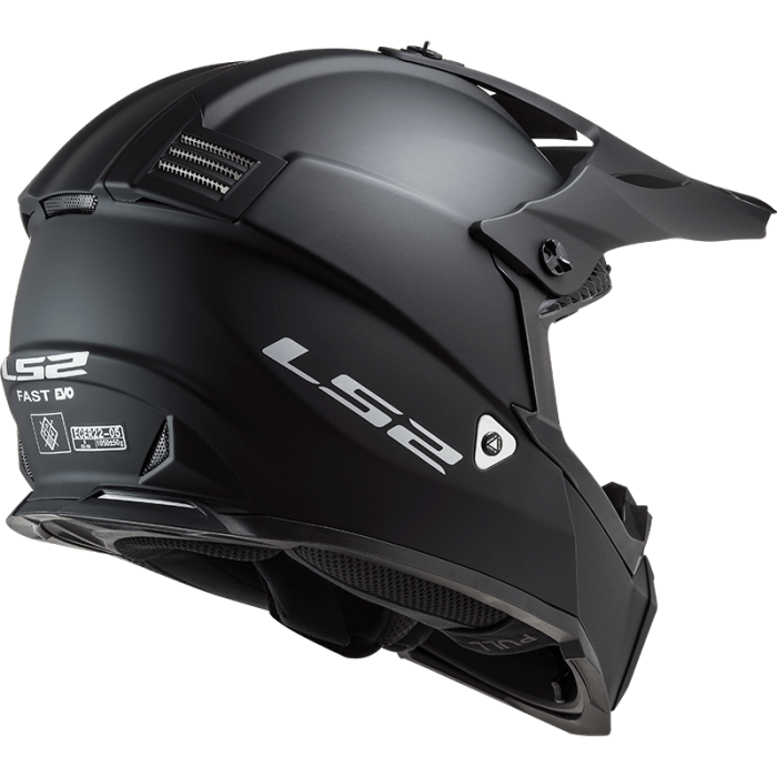 Мотошолом LS2 MX437 Fast Evo Matt Black
