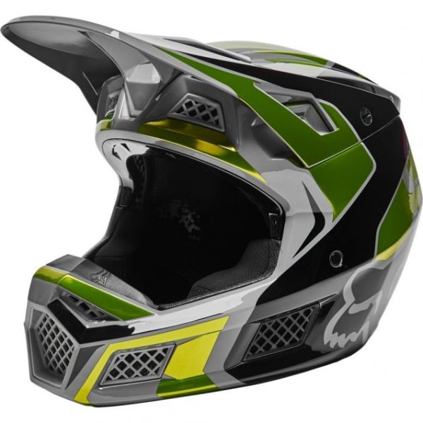Мотошолом FOX V3 RS Mirer Helmet Flo Yellow