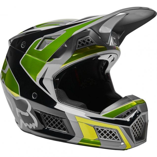 Мотошолом FOX V3 RS Mirer Helmet Flo Yellow