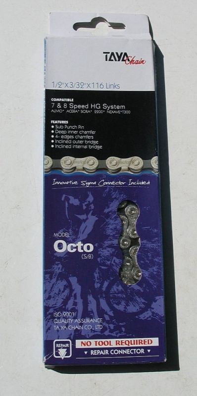 Ланцюг Taya Octo Silver/black 7/8sp