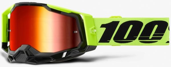 Окуляри 100% Racecraft 2 Goggle Neon Yellow - Mirror Red Lens