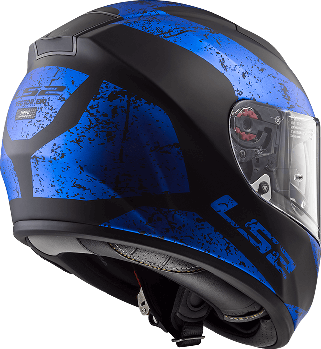 Мотошолом LS2 FF397 Vector FT2 Sign Matt Black Blue