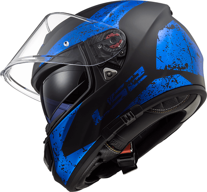 Мотошолом LS2 FF397 Vector FT2 Sign Matt Black Blue