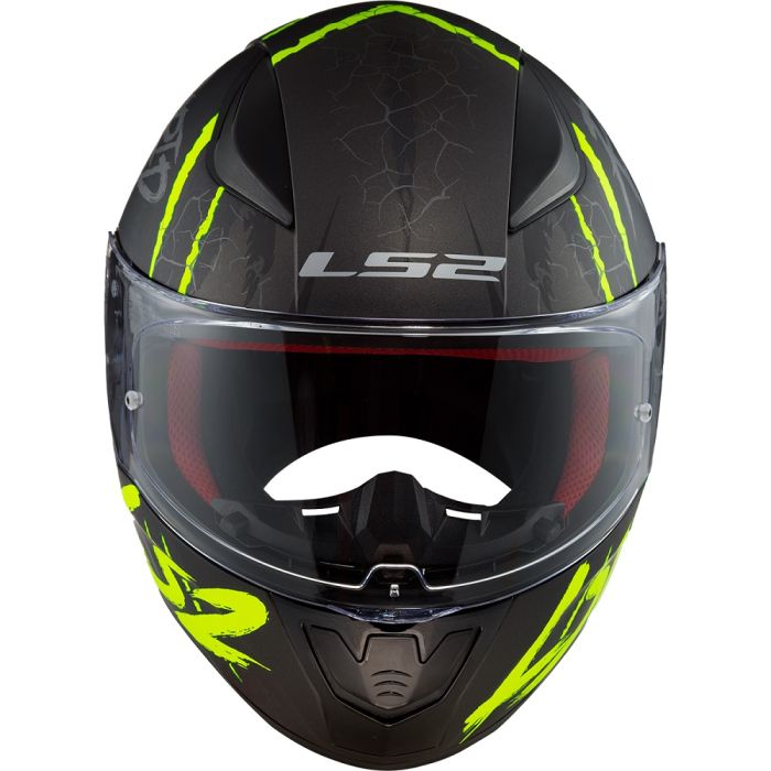 Мотошолом LS2 FF353 Rapid Raven Matt Black Silver Hi-Vis Yellow