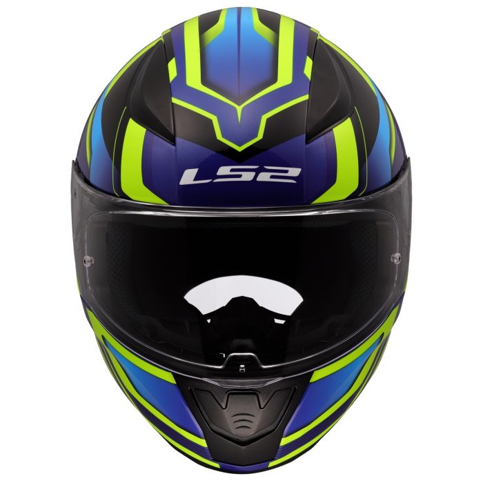 Мотошолом LS2 FF353 Rapid 2 Flitz Hi-Viz Yellow Blue