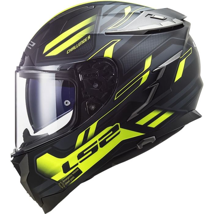Мотошолом LS2 FF327 Challenger Spin Matt Cobalt Hi-Vis Yellow
