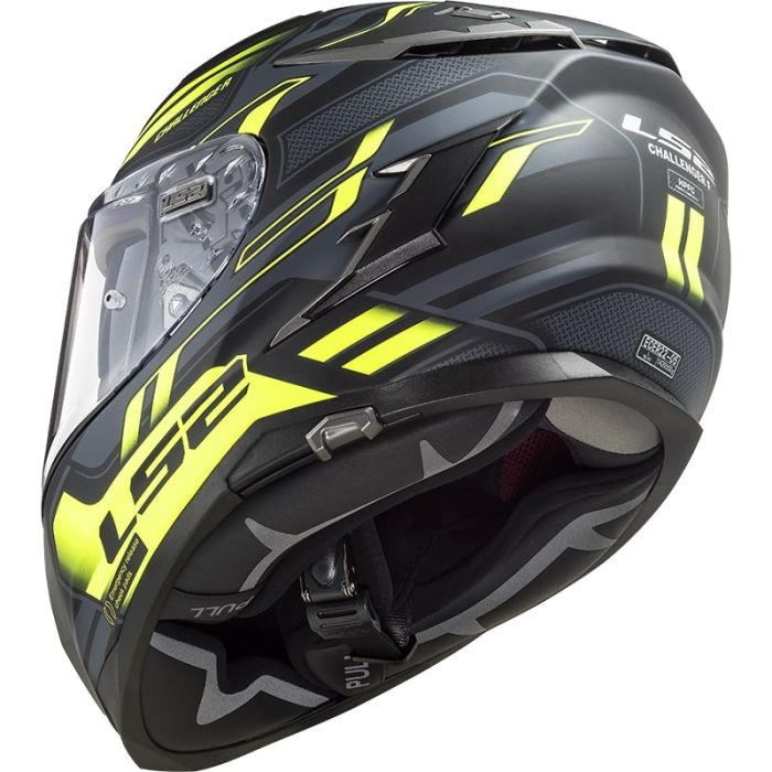 Мотошолом LS2 FF327 Challenger Spin Matt Cobalt Hi-Vis Yellow
