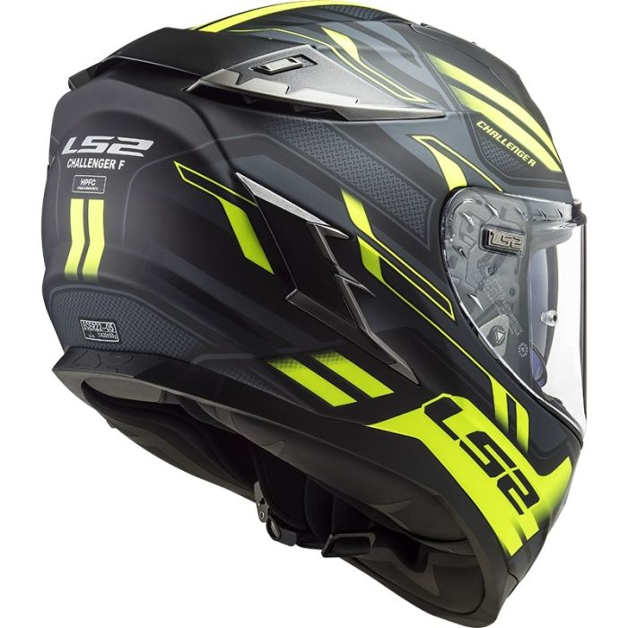 Мотошолом LS2 FF327 Challenger Spin Matt Cobalt Hi-Vis Yellow