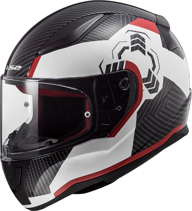 Мотошолом LS2 FF353 Rapid Ghost White Black Red