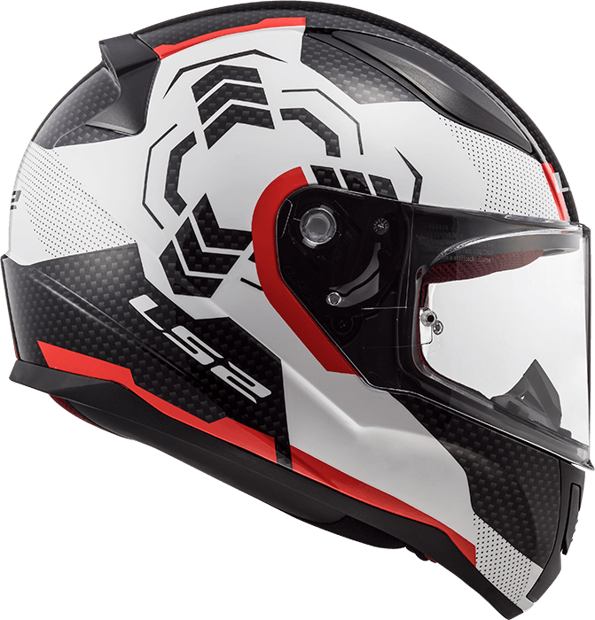 Мотошолом LS2 FF353 Rapid Ghost White Black Red