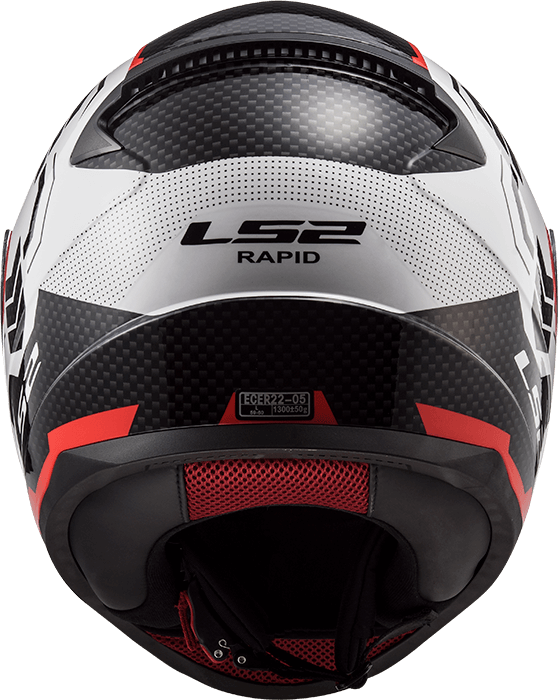 Мотошолом LS2 FF353 Rapid Ghost White Black Red