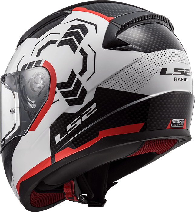 Мотошолом LS2 FF353 Rapid Ghost White Black Red