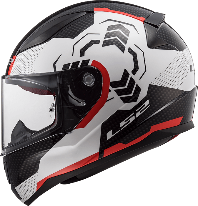 Мотошолом LS2 FF353 Rapid Ghost White Black Red