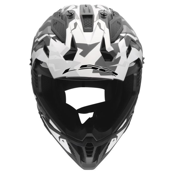 Мотошолом LS2 MX708 Fast 2 Grotesk Black Grey