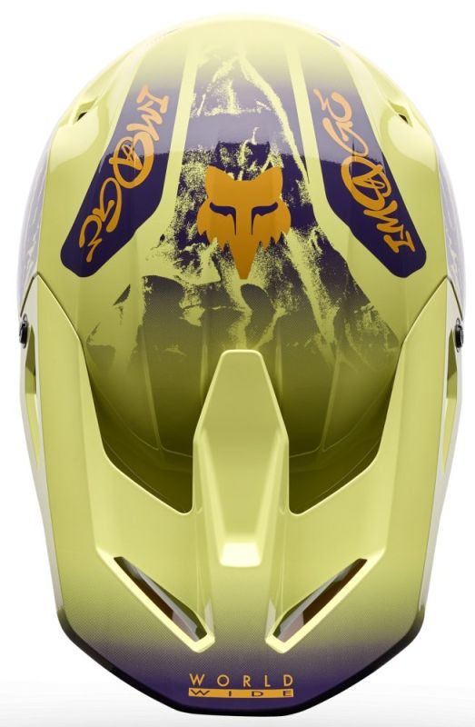 Шолом Fox V1 Helmet - Image Print Yellow