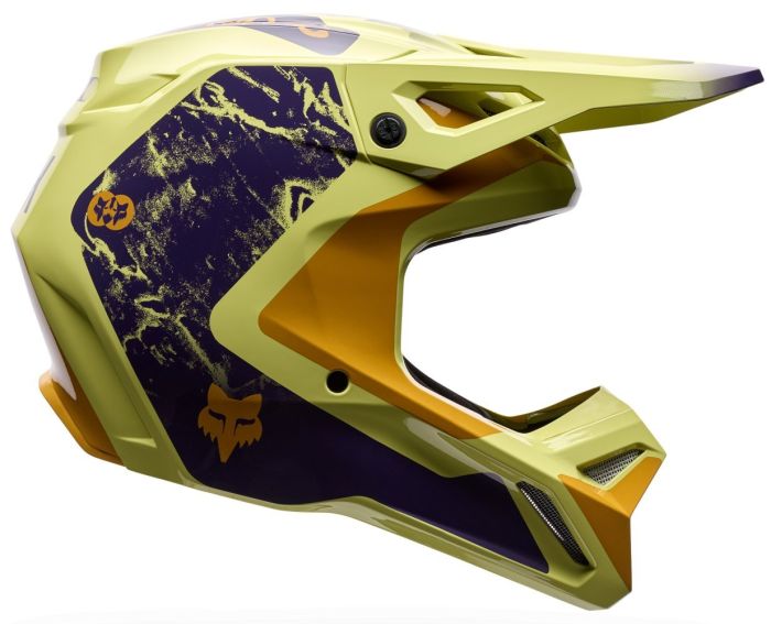 Шолом Fox V1 Helmet - Image Print Yellow