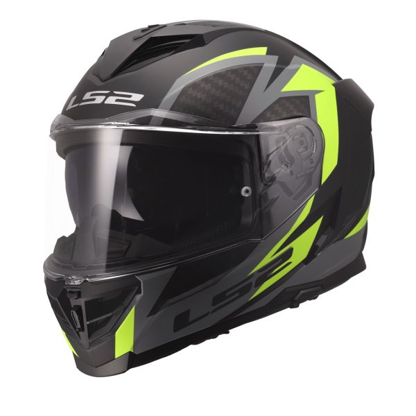 Мотошолом LS2 FF818 Storm 3 Dynamo Black Hi-Viz Yellow
