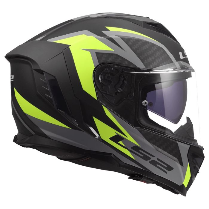 Мотошолом LS2 FF818 Storm 3 Dynamo Black Hi-Viz Yellow