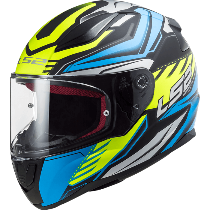 Мотошолом LS2 FF353 Rapid Gale Matt Black Blue Yellow